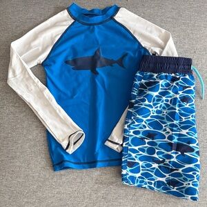 Panama Jack Shark Swim shorts and rash guard set - S 5/6